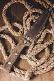 칼, 밧줄 등 도구